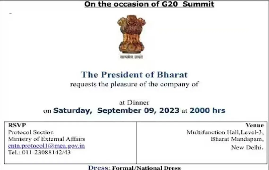  ‘ପ୍ରେସିଡେଣ୍ଟ ଅଫ୍ ଭାରତ’: ଜି୨୦ ନୈଶଭୋଜି ନିମନ୍ତ୍ରଣକୁ ନେଇ ବିବାଦ
