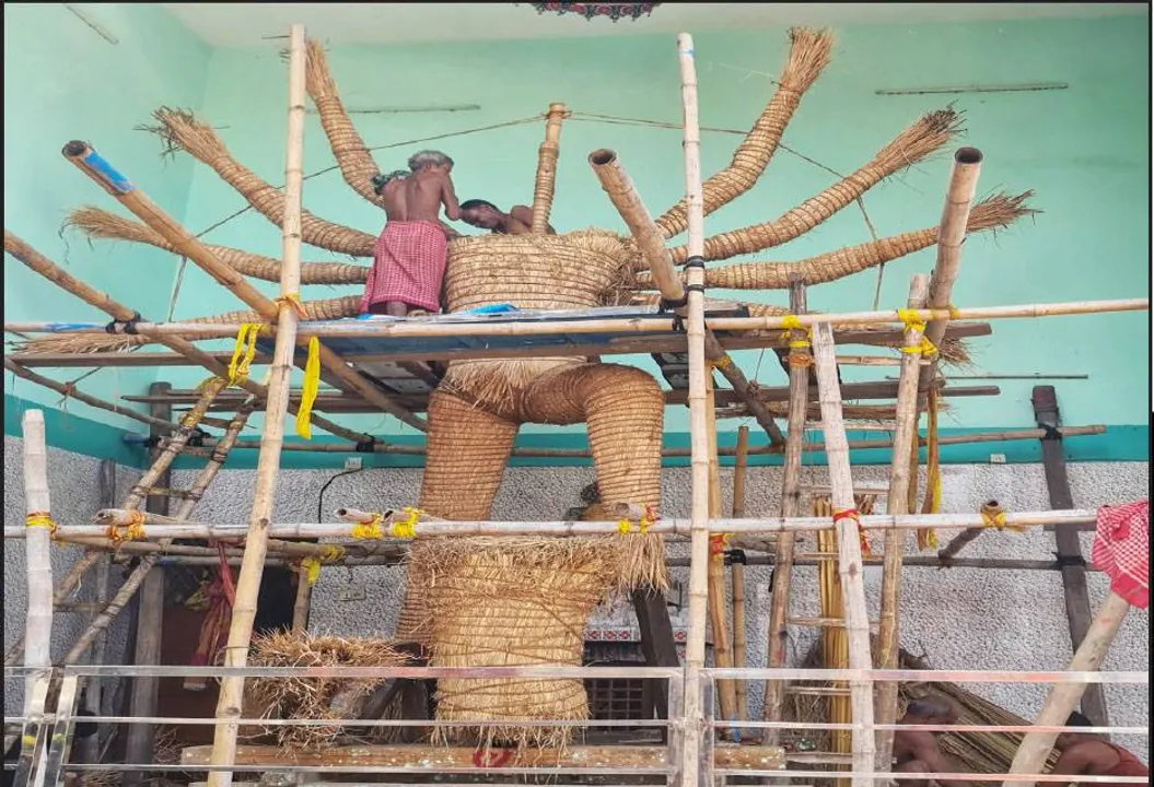  ମା’ଙ୍କୁ ସ୍ବାଗତ ପାଇଁ ଫୁଟିଲାଣି କାଶତଣ୍ଡି: ଆରମ୍ଭ ହେଲାଣି ମୂର୍ତ୍ତି ନିର୍ମାଣ