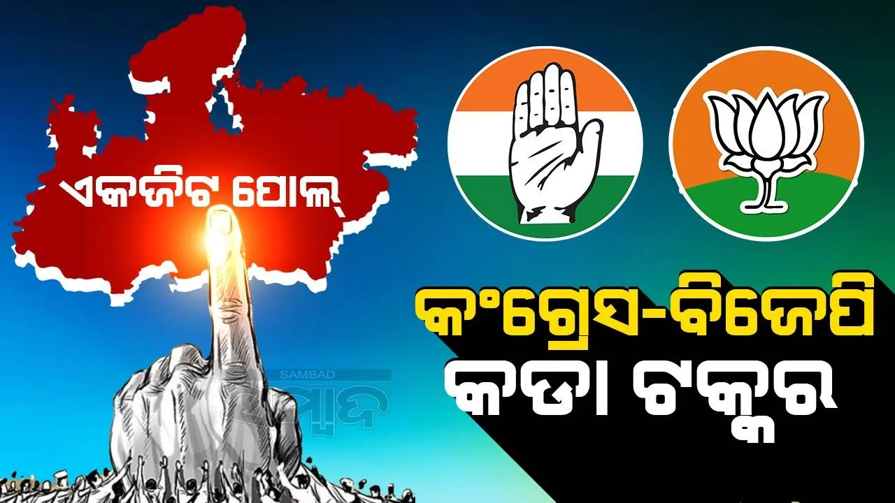  ଏକଜିଟ୍ ପୋଲ୍‌ରୁ ମିଳିଲା ସଂକେତ: ମଧ୍ୟପ୍ରଦେଶରେ ସରକାର ଗଠନ ଲାଗି ବିଜେପି ଓ କଂଗ୍ରେସ ମଧ୍ୟରେ ହେବ କଡ଼ା ଟକ୍କର