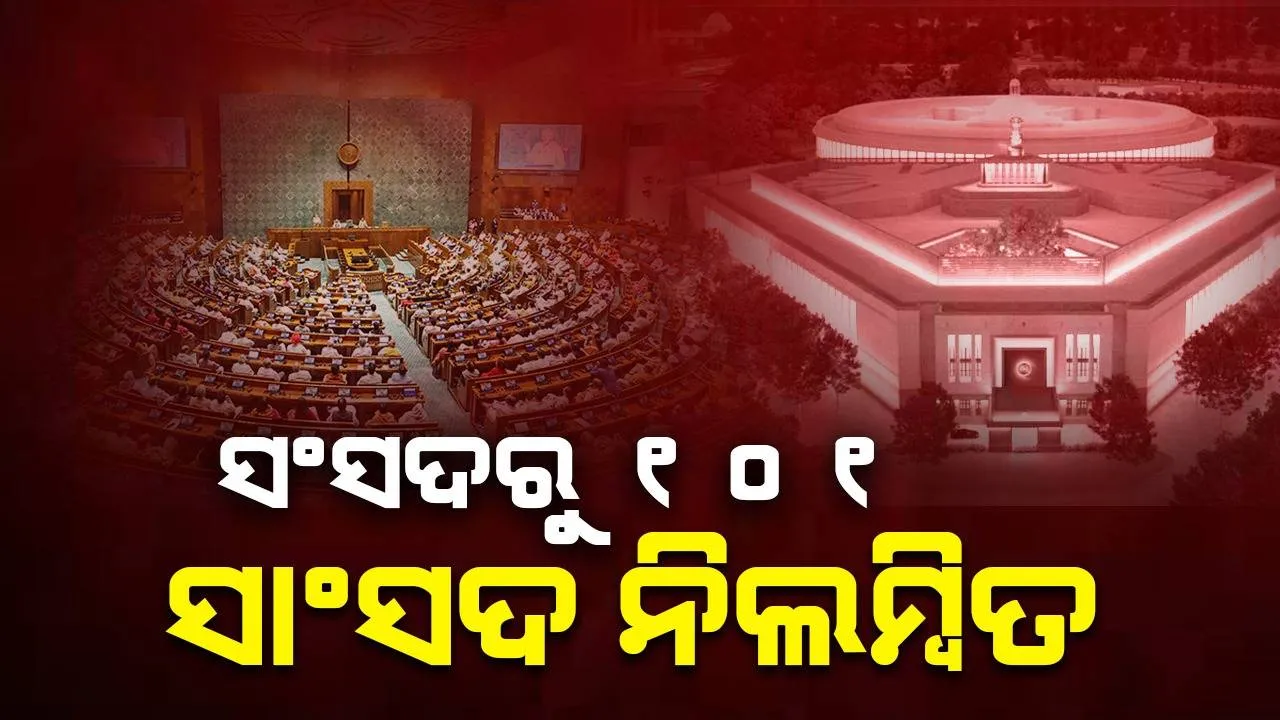  ସଂସଦରୁ ନିଲମ୍ବିତ ଅଛନ୍ତି ୧୦୦ ସାଂସଦ, କଂଗ୍ରେସ କହିଲା ସରକାରଙ୍କ ଅହଙ୍କାର