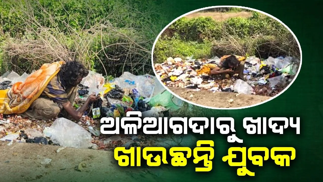  ମୟୂରଭଂଜରେ ସାମ୍ନାକୁ ଆସିଲା ଭୋକର କରୁଣ ଚିତ୍ର: ଅଳିଆଗଦାରରୁ ଖାଦ୍ୟ ଗୋଟାଇ ଖାଉଛନ୍ତି ଯୁବକ