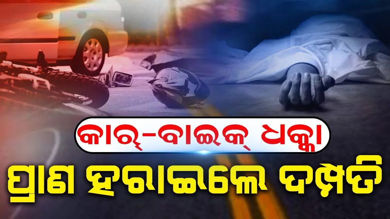  ସଡ଼କ ଦୁର୍ଘଟଣାରେ ଚାଲିଗଲା ଦମ୍ପତିଙ୍କ ଜୀବନ