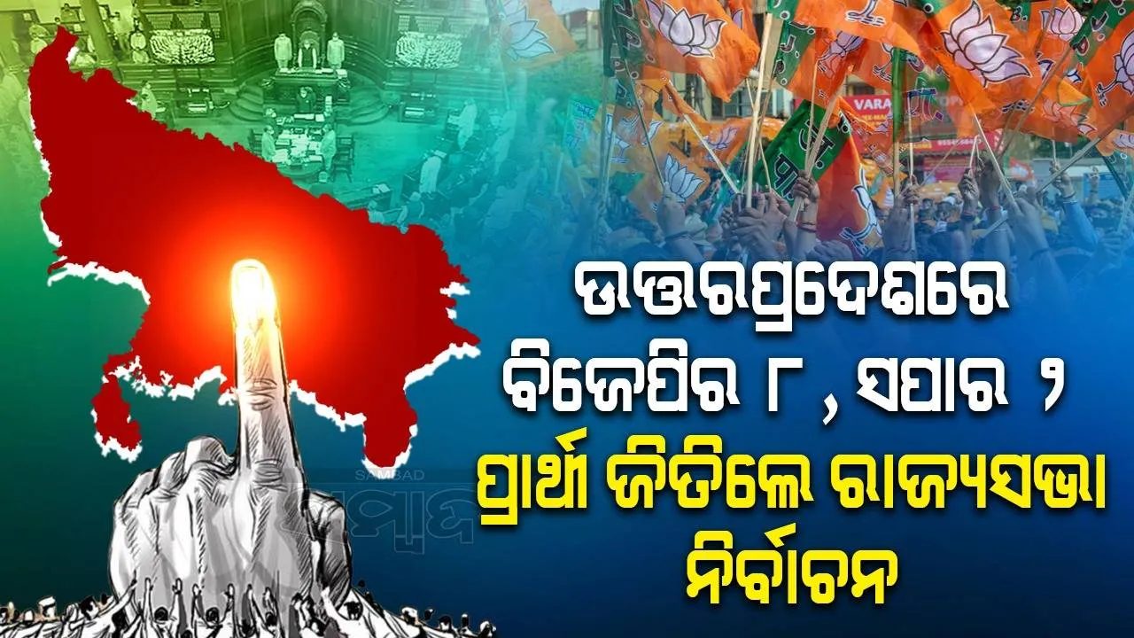  ରାଜ୍ୟସଭା ନିର୍ବାଚନ: ଉତ୍ତରପ୍ରଦେଶରେ ବିଜେପିର ୮, ସପାର ୨ ପ୍ରାର୍ଥୀ ବିଜୟୀ