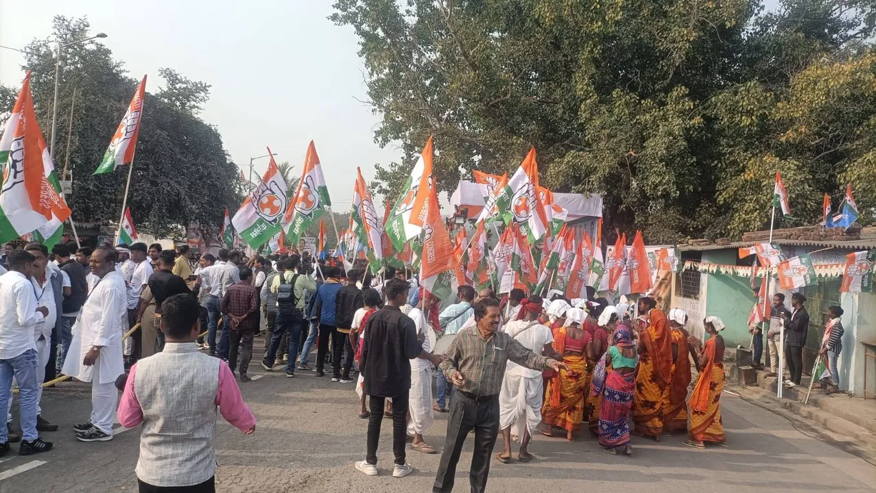  ସୁନ୍ଦରଗଡ଼ ଜିଲ୍ଲା ବୀରମିତ୍ରପୁର ସୀମାନ୍ତ ଗେଟ୍‌ରେ କଂଗ୍ରେସର ଭାରତ ଯୋଡ଼ ନ୍ୟାୟ ଯାତ୍ରା।