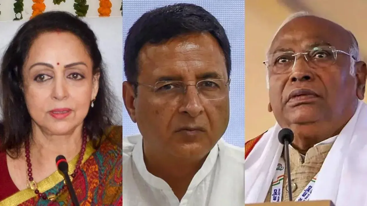  ହେମା ମାଳିନୀଙ୍କ ବିରୋଧରେ ଆପତ୍ତିଜନକ ମନ୍ତବ୍ୟ : ଖଡଗେ ଓ ସୁରଜେୱାଲାଙ୍କୁ ନିର୍ବାଚନ କମିସନଙ୍କ ନୋଟିସ୍