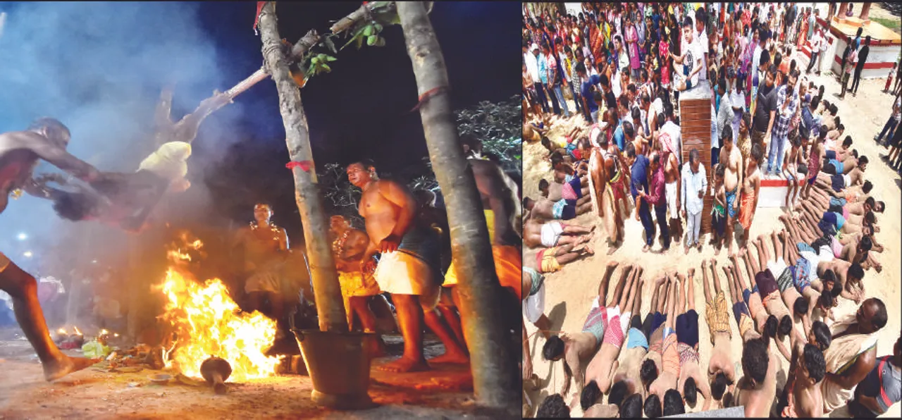  ମେଣ୍ଢାଶାଳ ଅଘୋରତପ ଯାତ୍ରା: ଅଗ୍ନିକୁଣ୍ଡରେ ଝୁଲିଲେ ବ୍ରତୀ