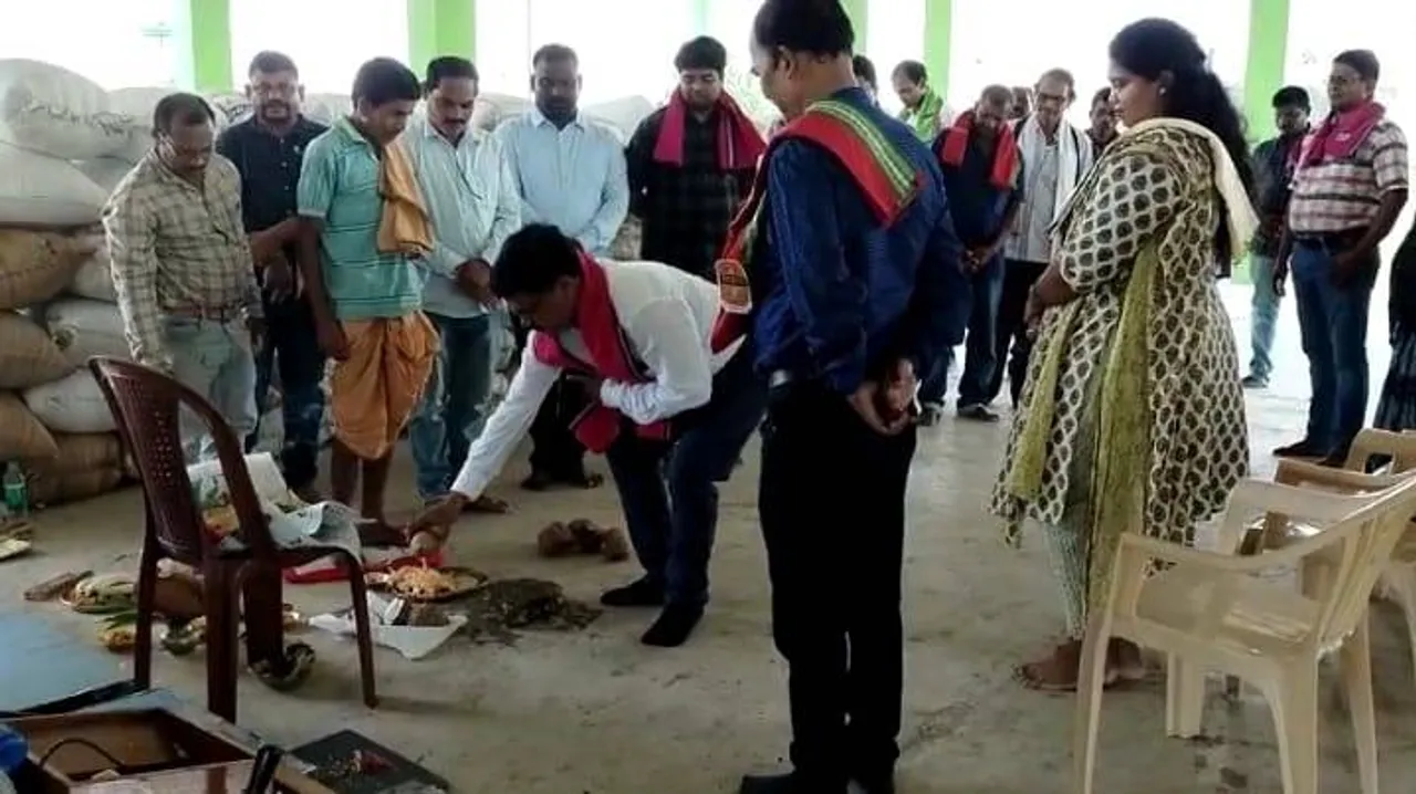  ବୀରମହାରାଜପୁର ଆରଏମ୍‌ସି ୟାର୍ଡରେ ରବିଧାନ କିଣା ଆରମ୍ଭ