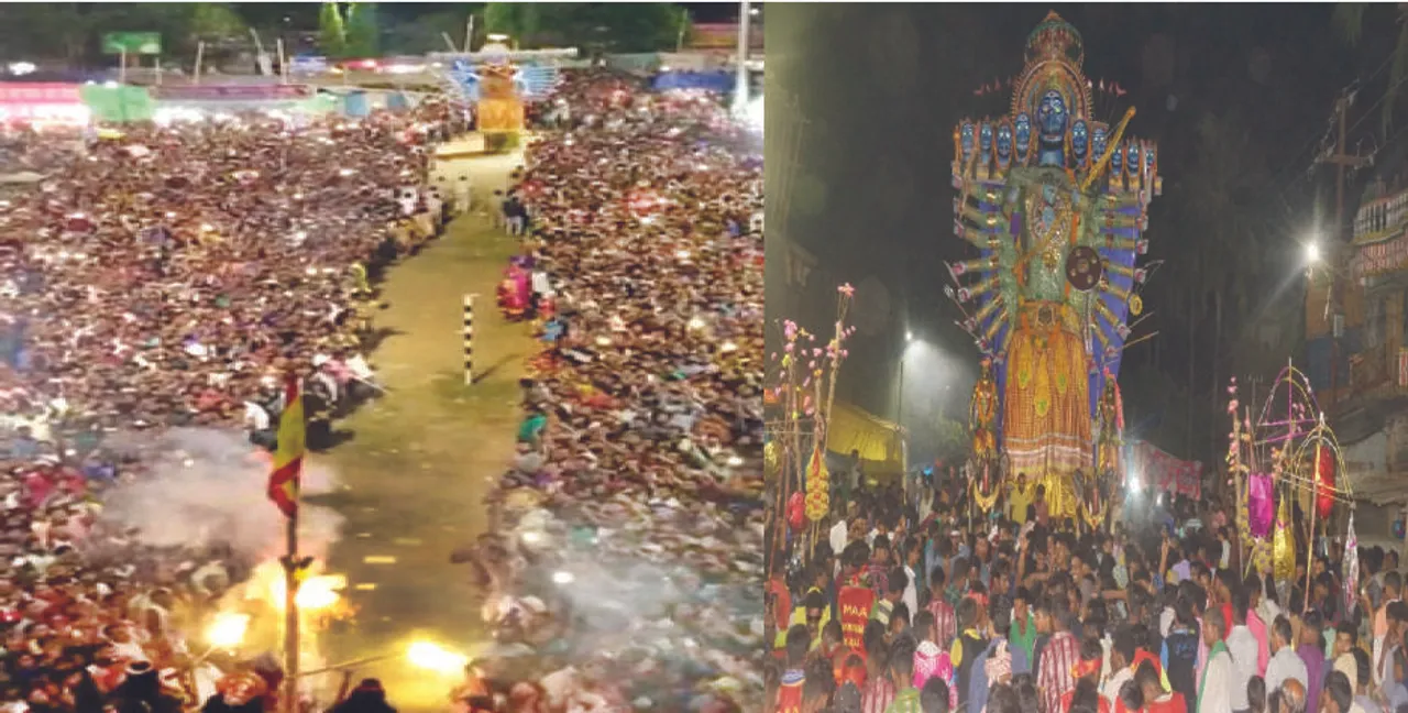  ମହାବୀର କ୍ଷେତ୍ରର ପ୍ରସିଦ୍ଧ ଲଙ୍କାପୋଡ଼ି ଯାତ୍ରା: ରାବଣପୋଡ଼ି ଦେଖିବାକୁ ଲକ୍ଷାଧିକ ଜନସମାଗମ
