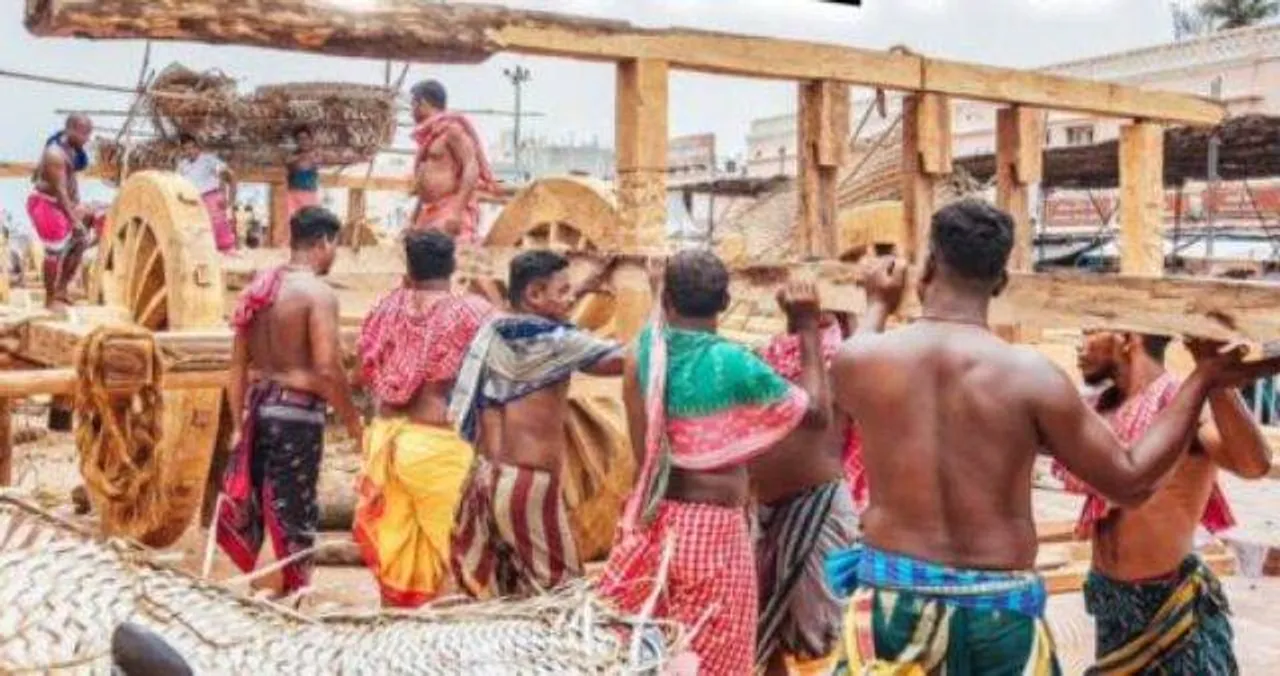  ସ୍ନାନପୂର୍ଣ୍ଣିମା ପୂର୍ବରୁ ଉଠିଲା ତିନି ରଥର ଚାରି ନାହାକା