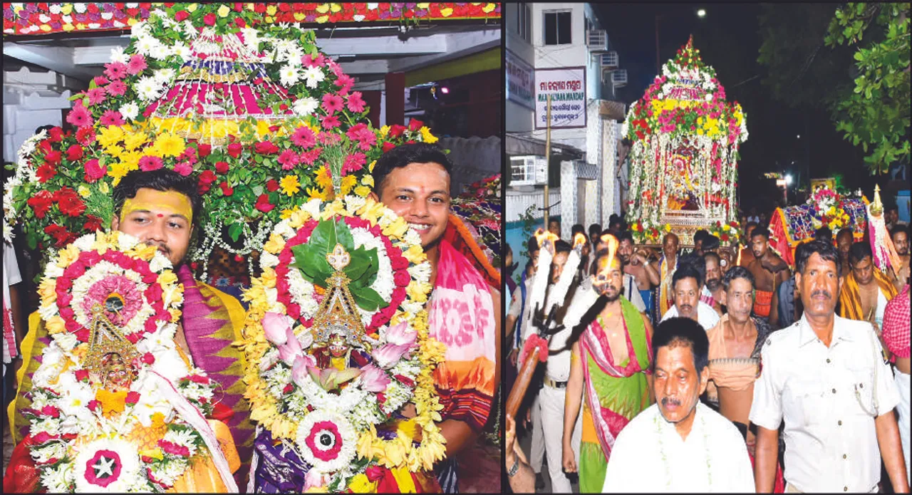  ରୋଶଣିରେ କମ୍ପିଲା ଏକାମ୍ରକ୍ଷେତ୍ର: ମନ୍ଦିରକୁ ବାହୁଡ଼ିଲେ ଦେବ ଦମ୍ପତି