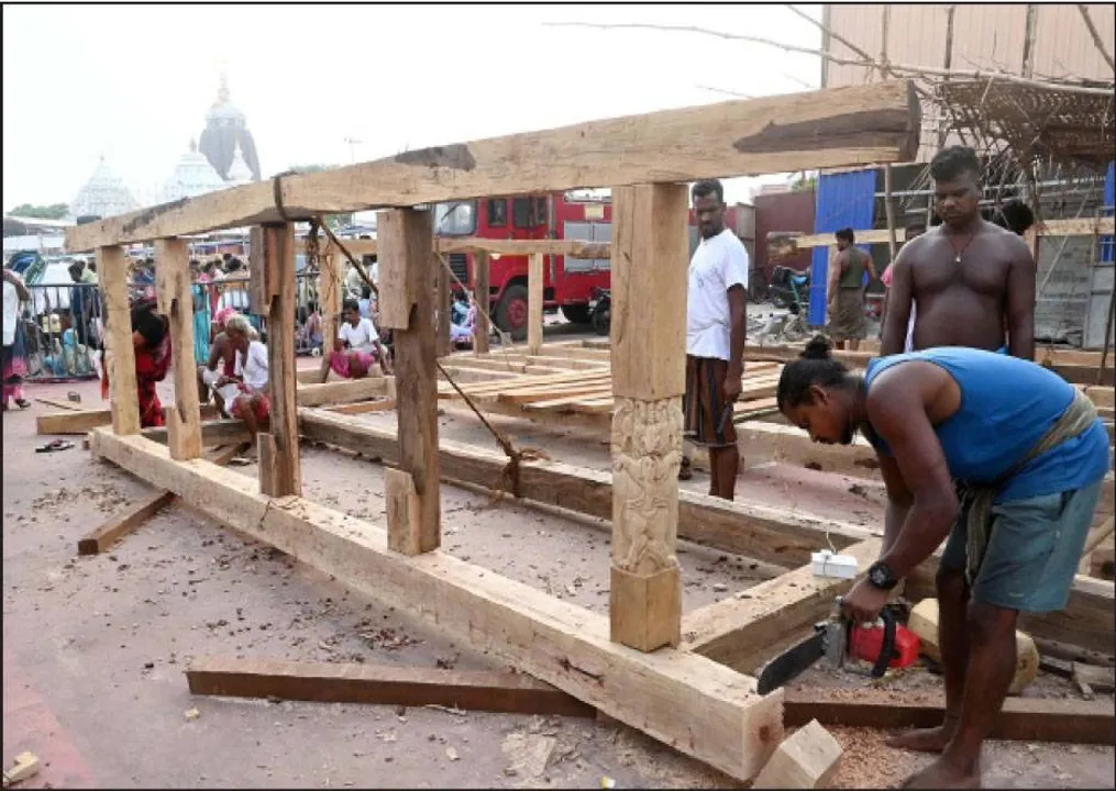  ତିନିରଥର ଦଣ୍ଡାଫ୍ରେମ୍ ପ୍ରସ୍ତୁତି ଶେଷ