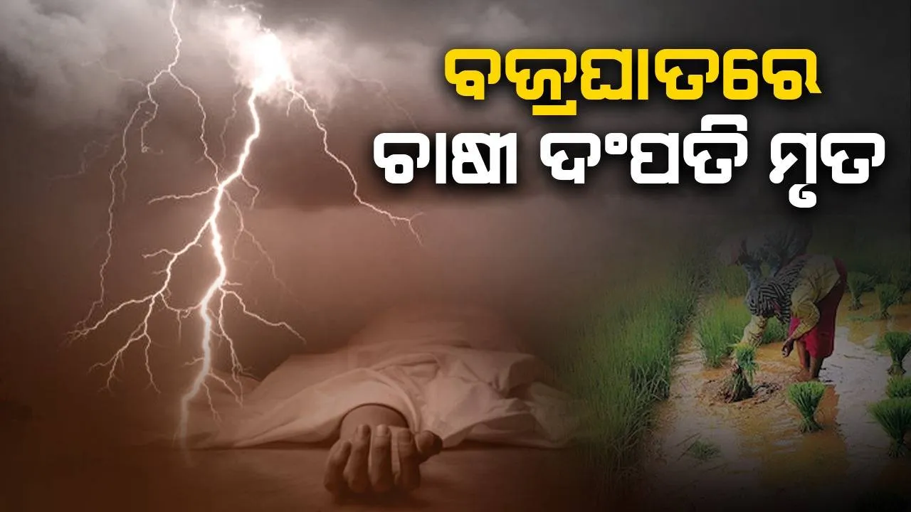  ବଜ୍ରାଘାତ: ଚାଷୀ ଦଂପତି ଓ ନାବାଳକ ସମେତ ୫ ଜଣଙ୍କର ମୃତ୍ୟୁ, ୩ ଆହତ