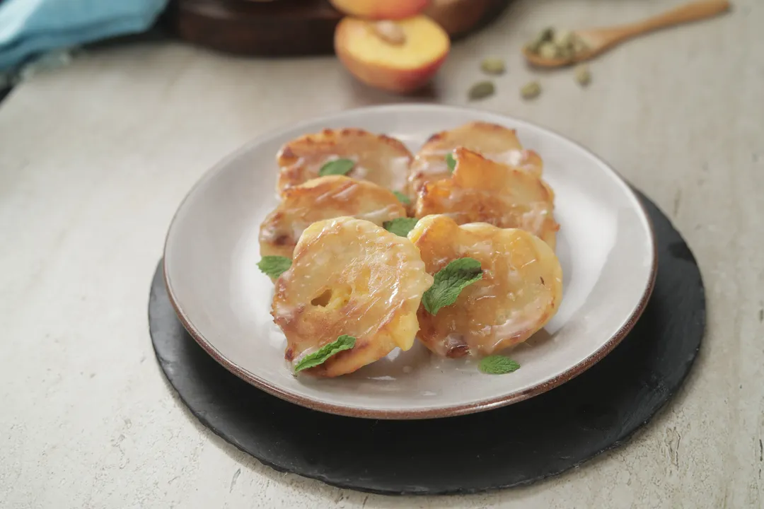 Peach Fritters with Lemon Glaze 1 - YT