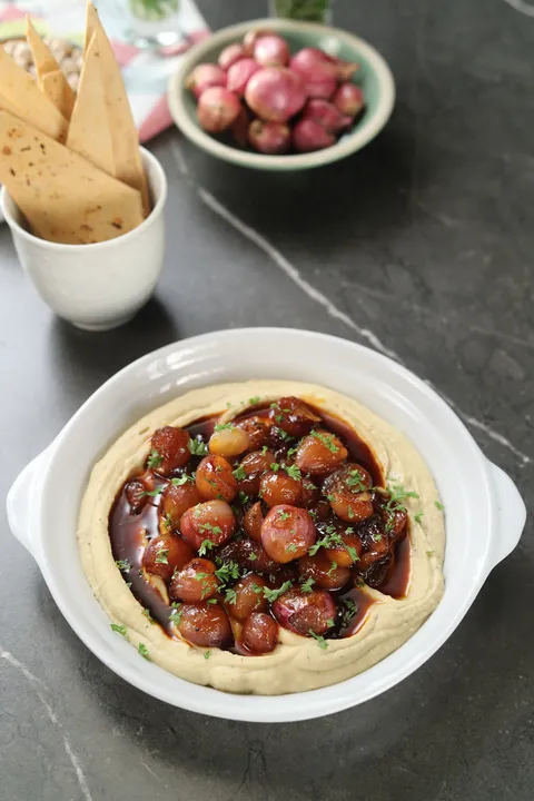 Caramelised Onion Hummus 2 - YT