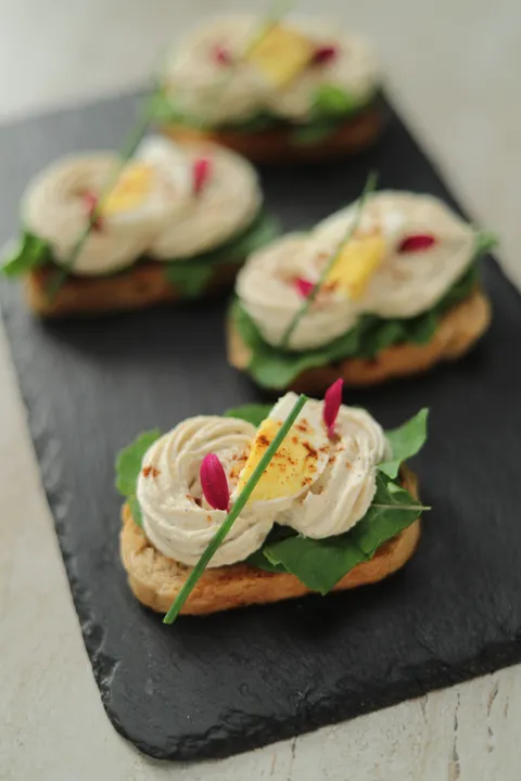 Chicken and Egg Crostini 1 - YT