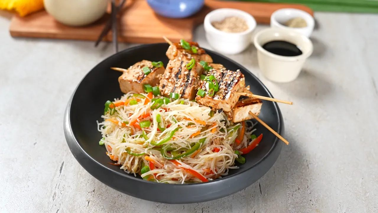 BBQ Tofu With Rice Noodles 5