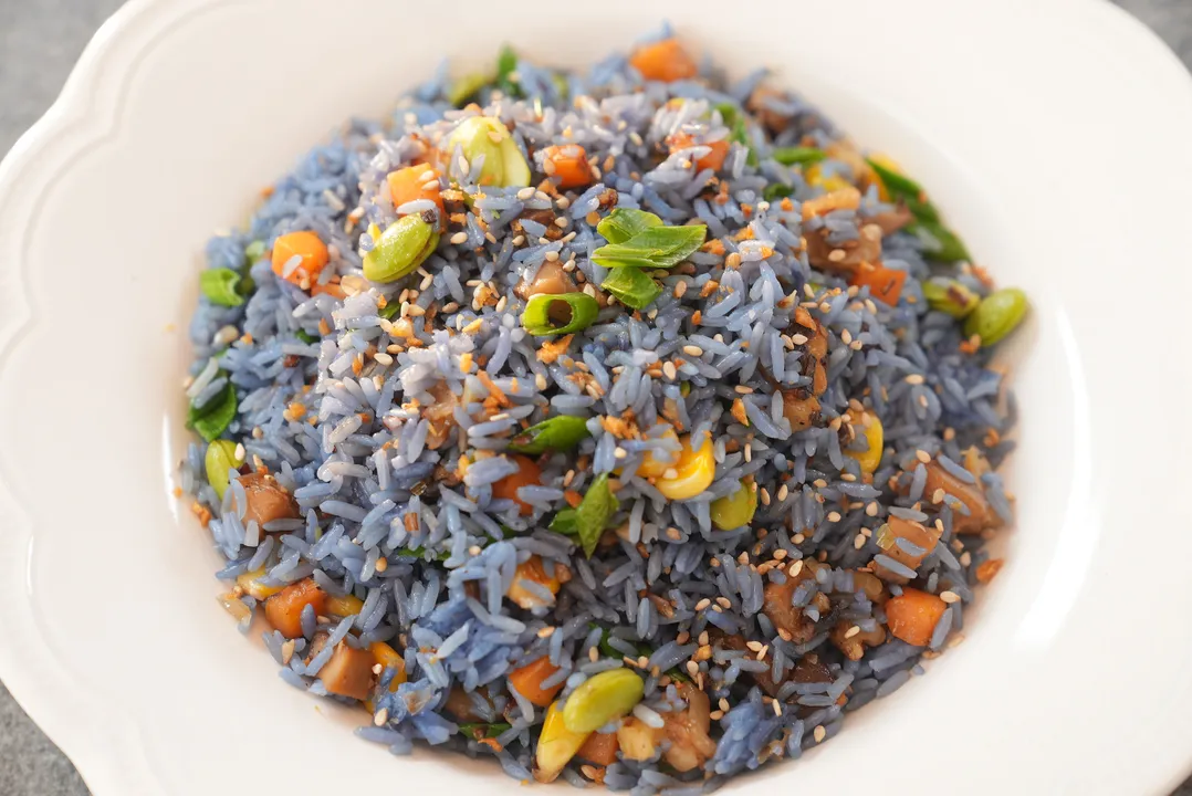 Blue Pea and Walnut Fried Rice - YT