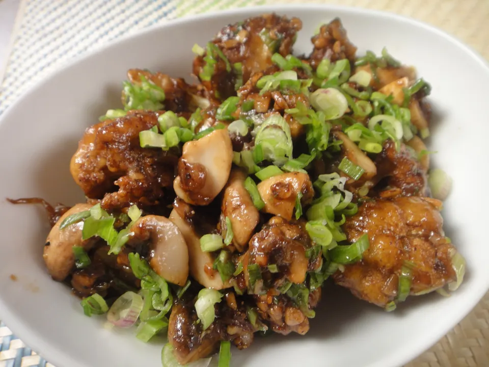 Gobhi Mushroom Chilli Fry