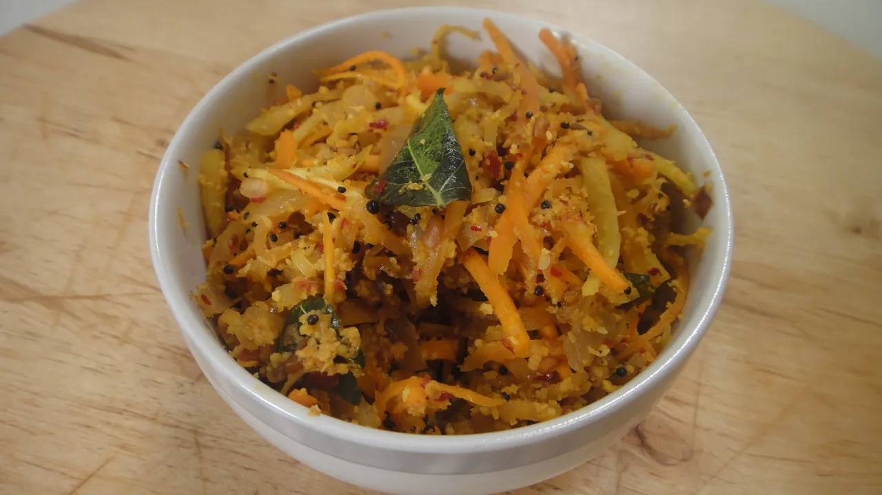 Green Papaya and Carrot Thoran - Website - T
