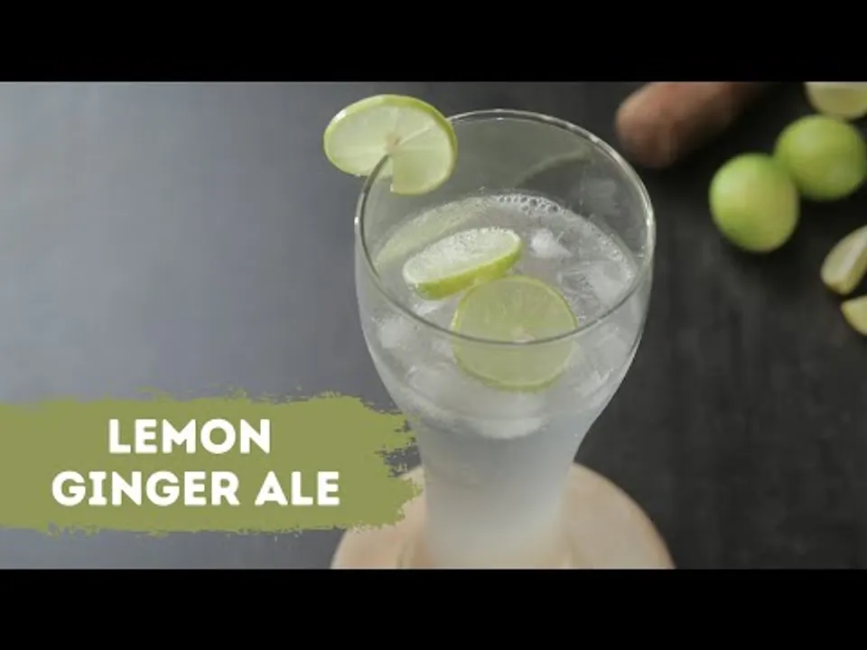 Lemon Ginger Ale | घर पर जिंजर एल कैसे बनाये | अदरक की ड्रिंक | अदरक एल | Sanjeev Kapoor Khazana