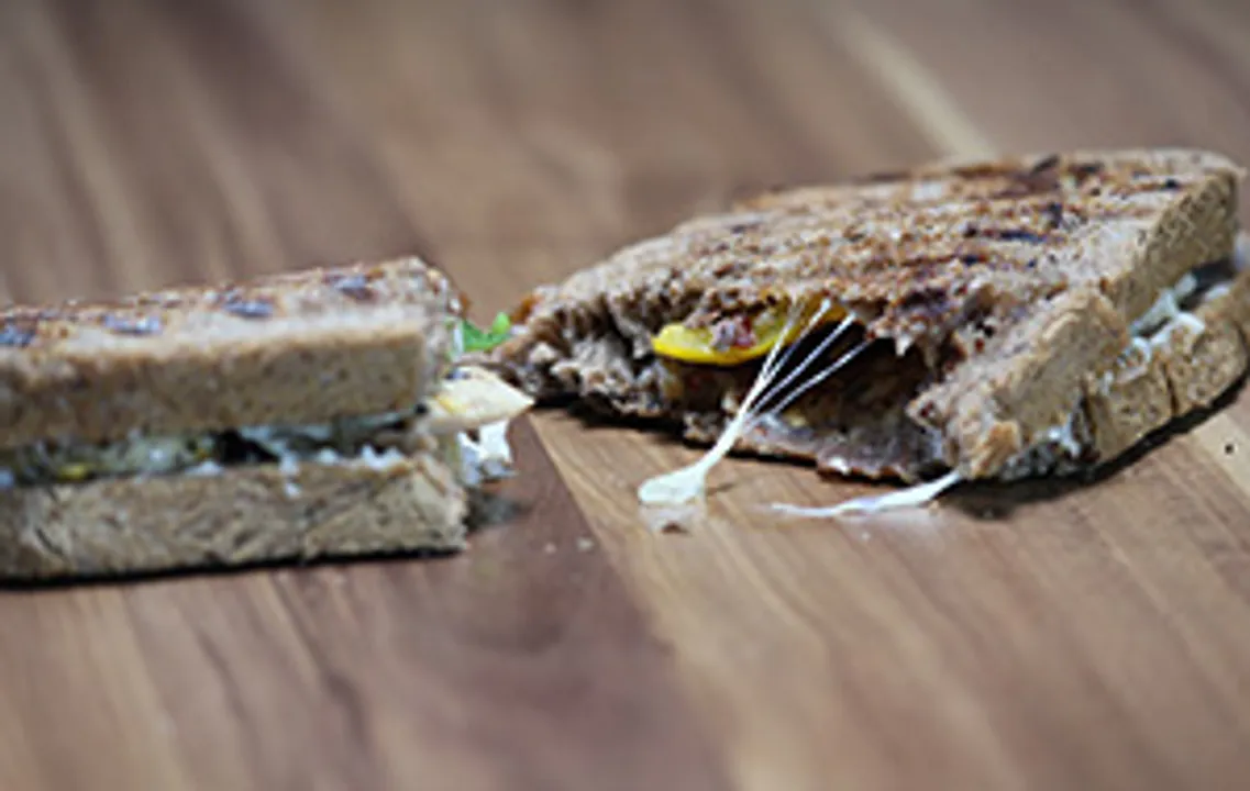 Grilled Chicken and Peppers Sandwich