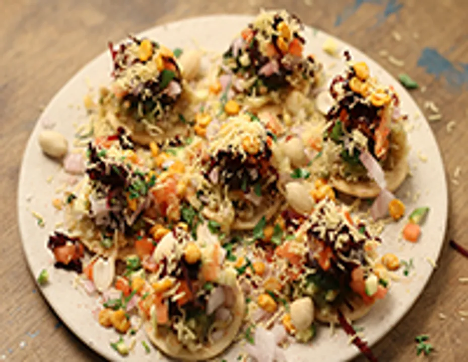 Sprout Sev Puri  - SK Khazana Recipe