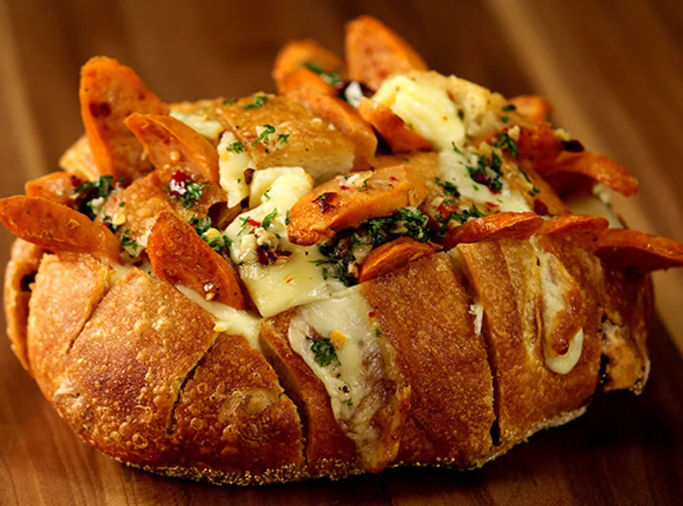 Pull Apart Sausage and Cheese Bread