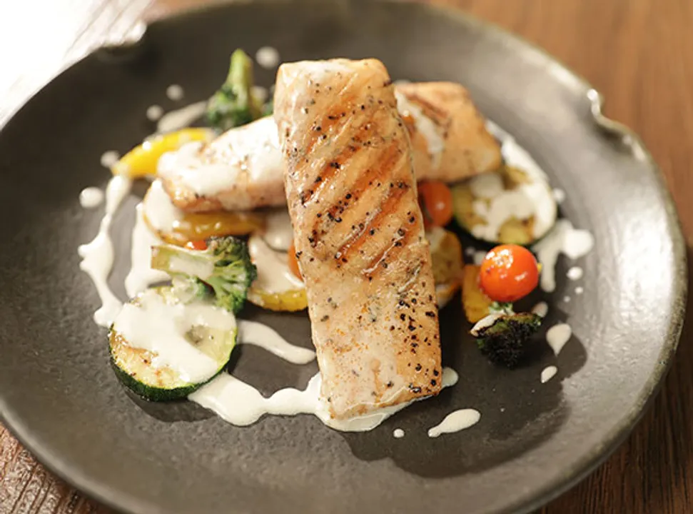 Grilled Salmon with White Butter-SK Khazana