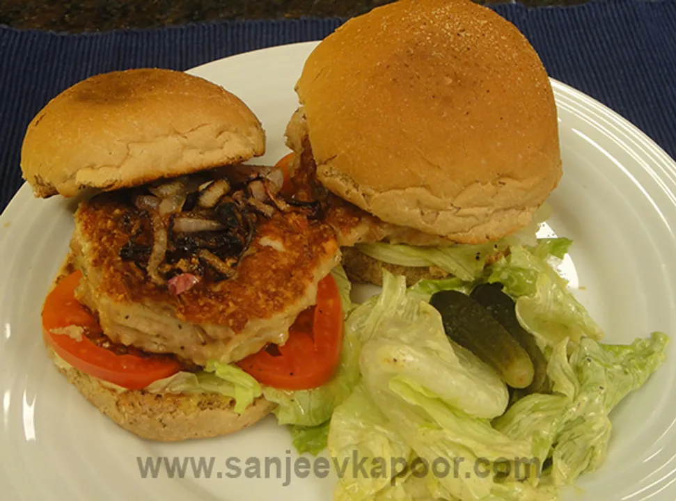 Cheese Stuffed Chicken Burger