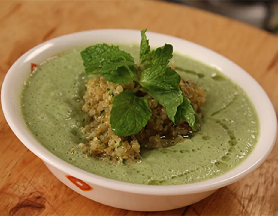 Cold Cucumber Soup with Quinoa
