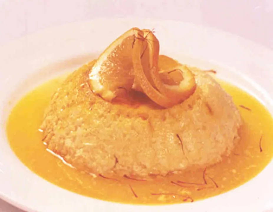 Orange Caramel Custard With Saffron