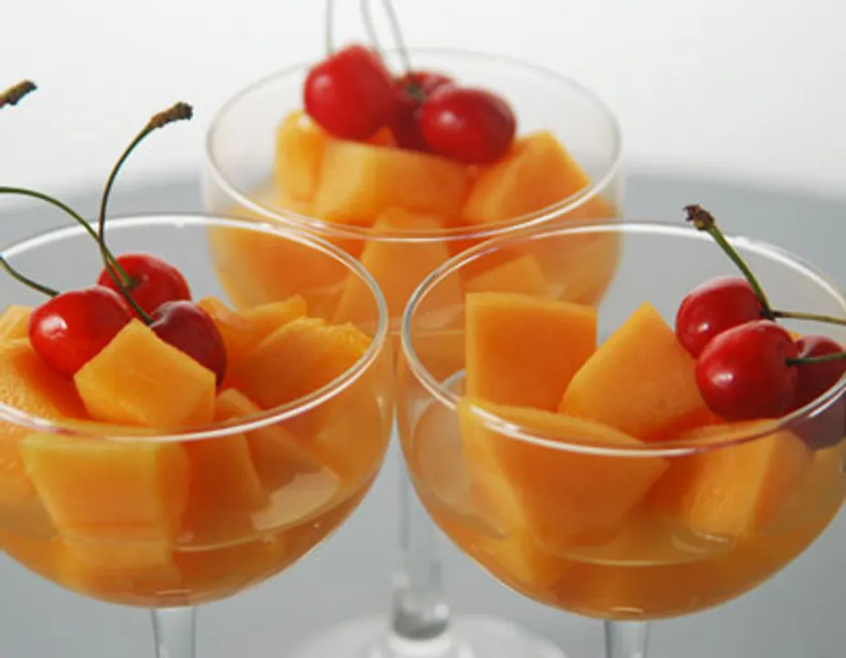 Melon In White Wine Syrup