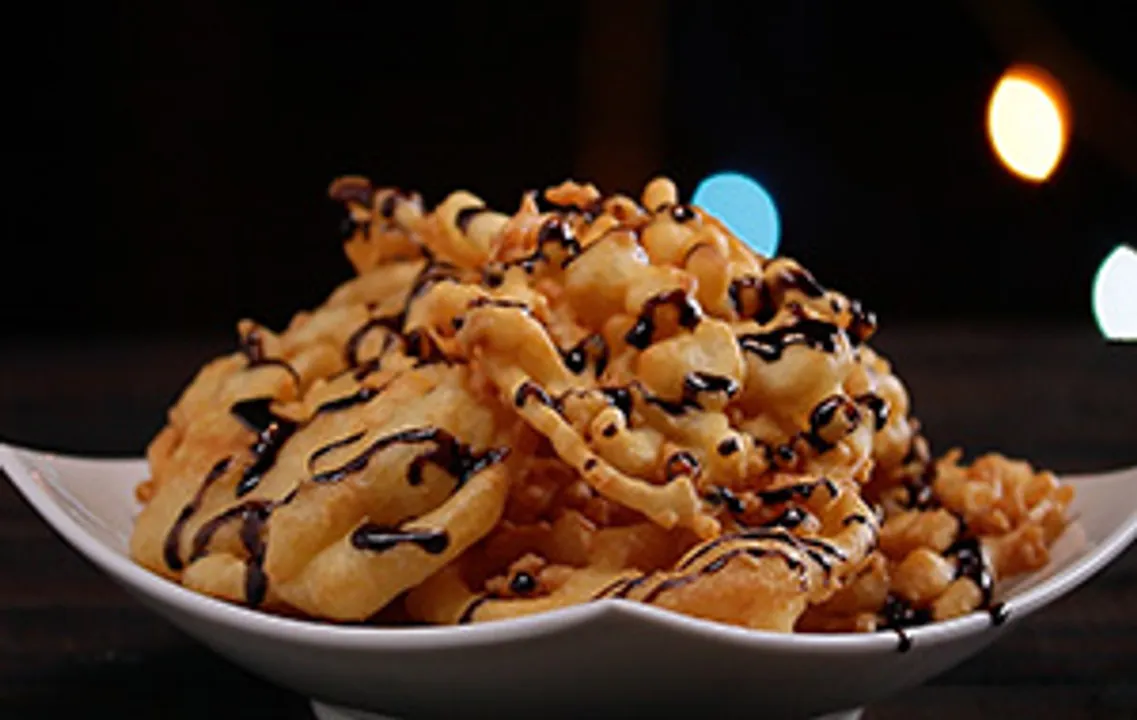 Funnel Cake with Salt and Chocolate