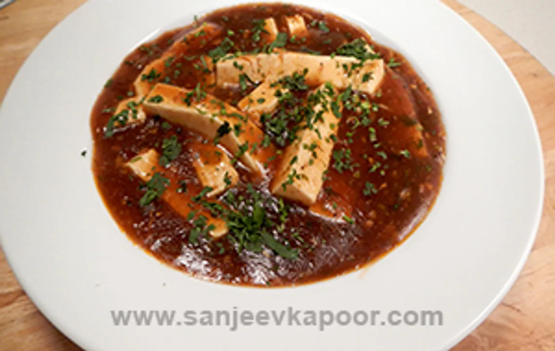 Cottage Cheese in Burnt Garlic Sauce