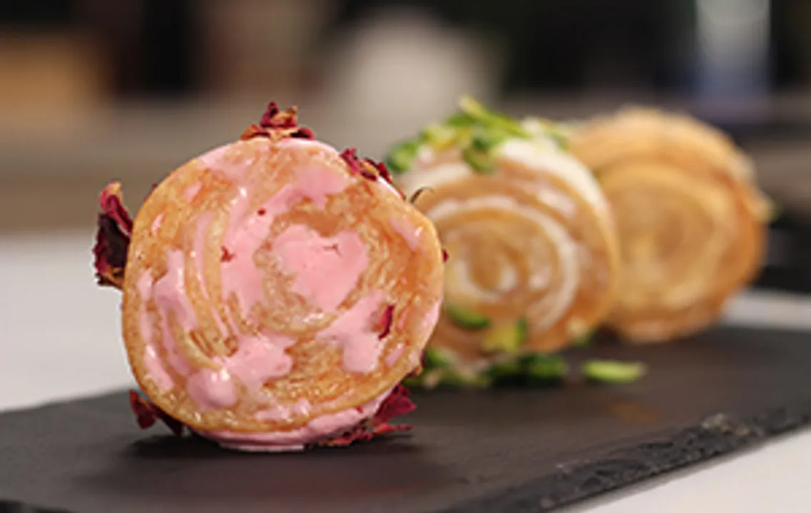 Jalebi Ice Cream Sandwich