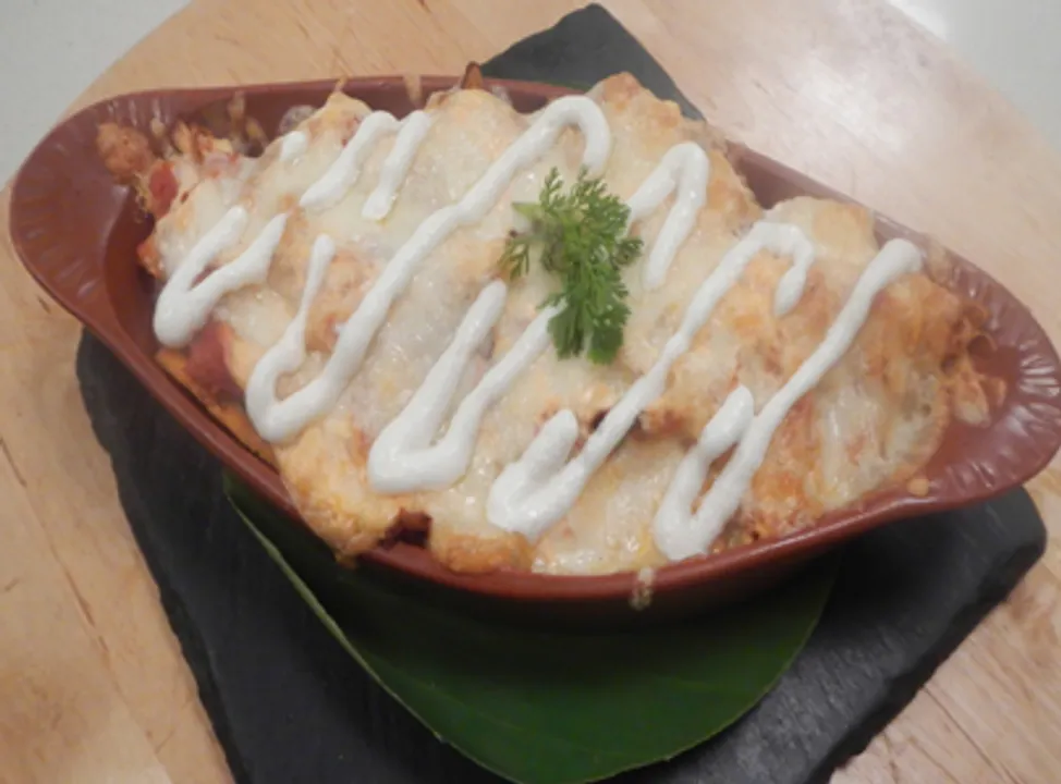 Mexican Lasagna with Pulled Chicken