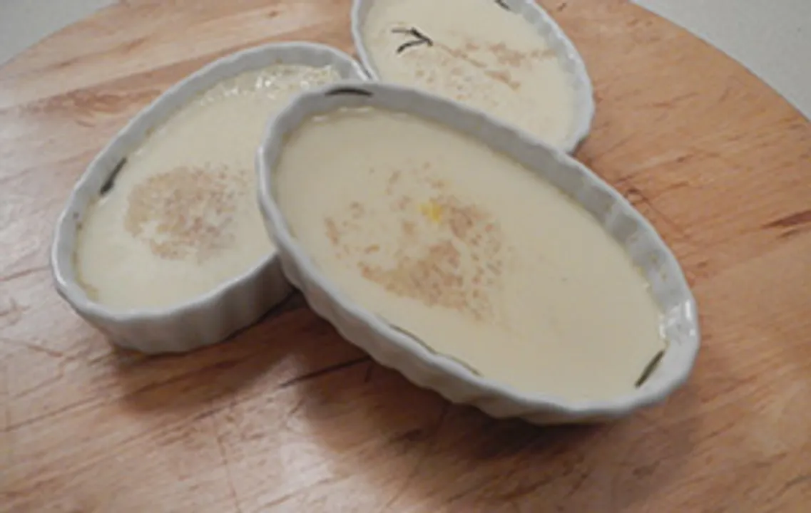 Rosemary and Cardamom Baked Custard