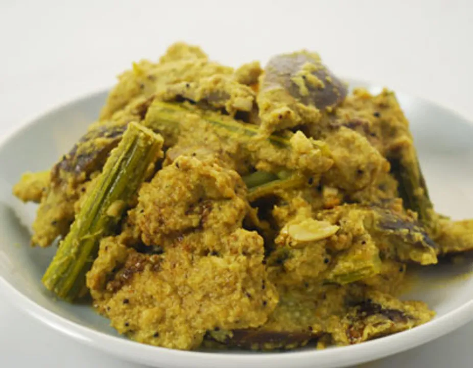 Brinjal and Drumstick Coconut Masala