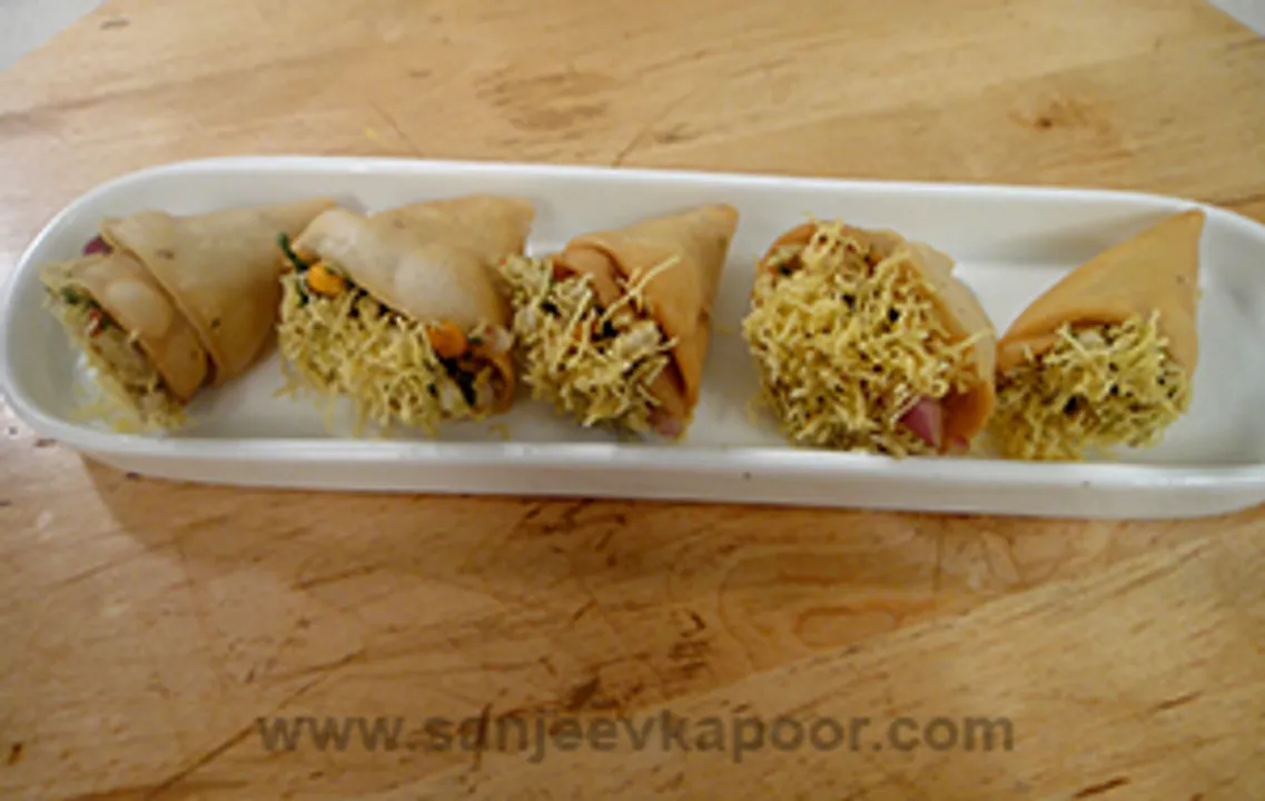 Cone Chaat Corn and Pepper Soup