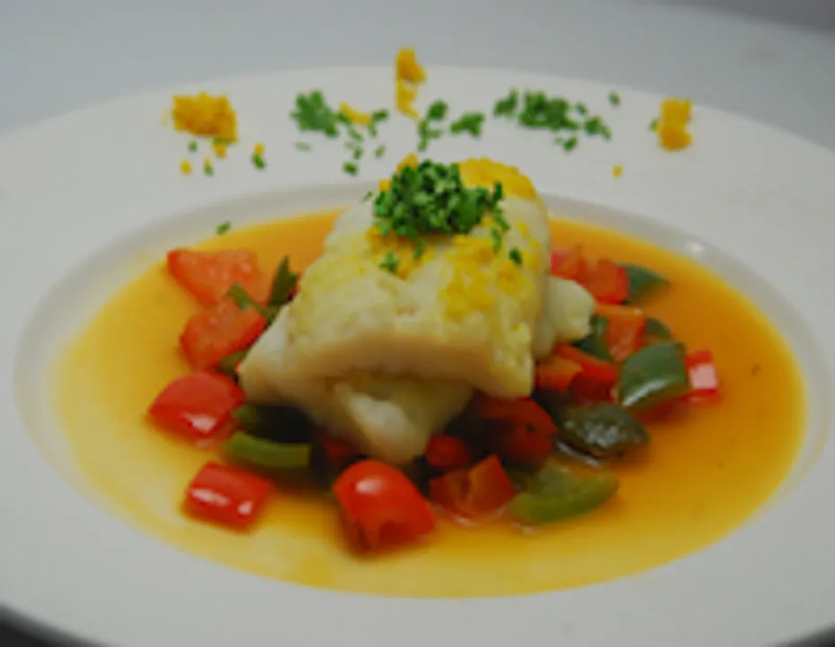 Steamed Fish with Orange Sauce