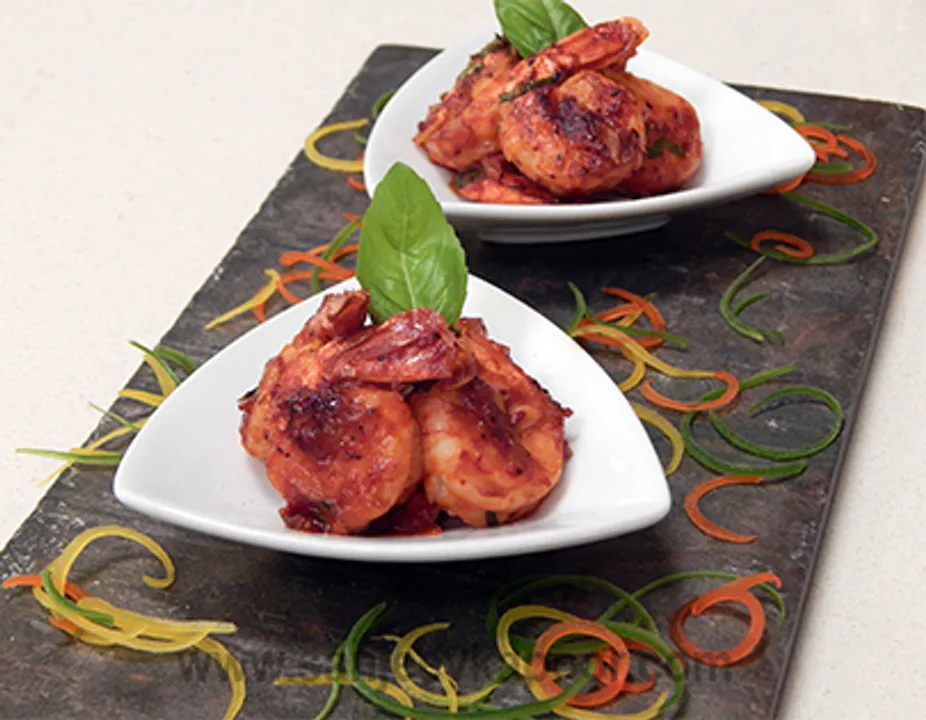 Garlic Basil Prawns