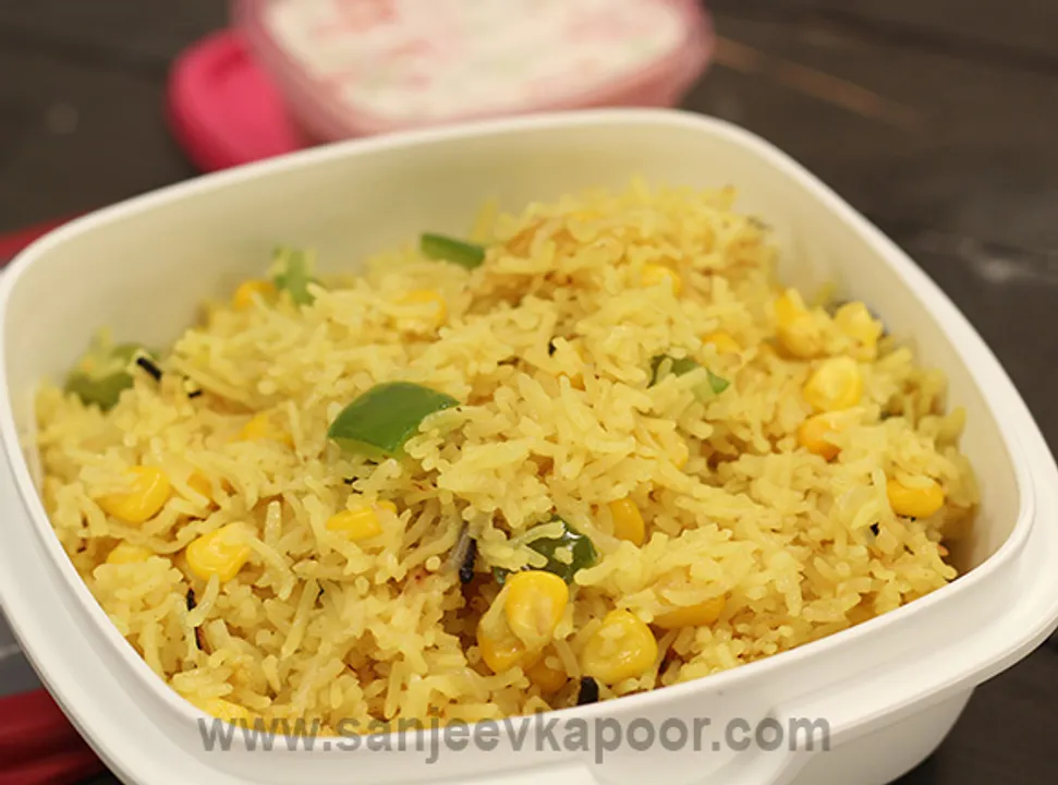 Corn and Capsicum Pulao