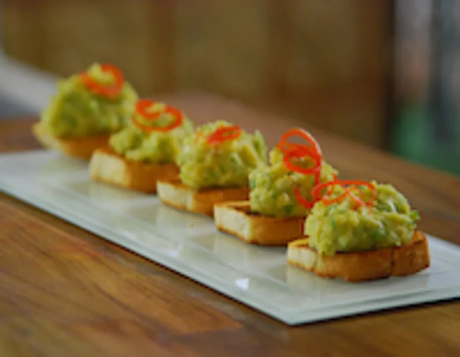 Moong and Chana Crostini