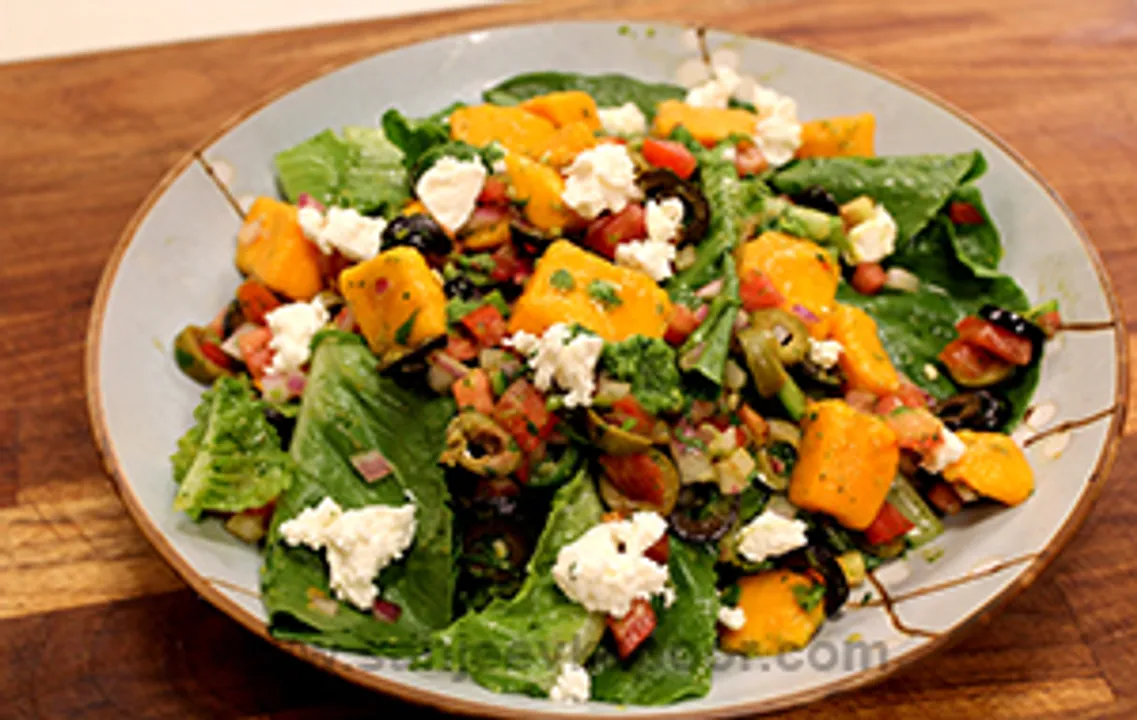 Mango and Crumbled Cheese Salad