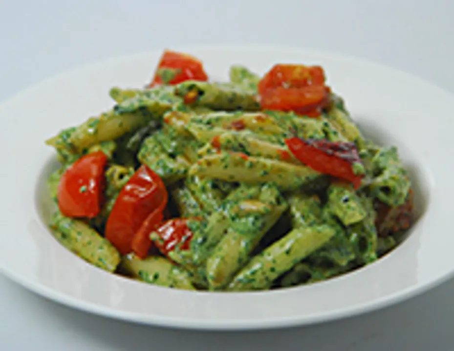 Penne with Spinach Pesto-Cook Smart