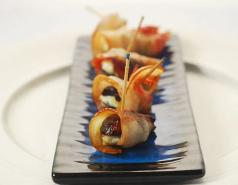 Bacon Wrapped Stuffed Dates
