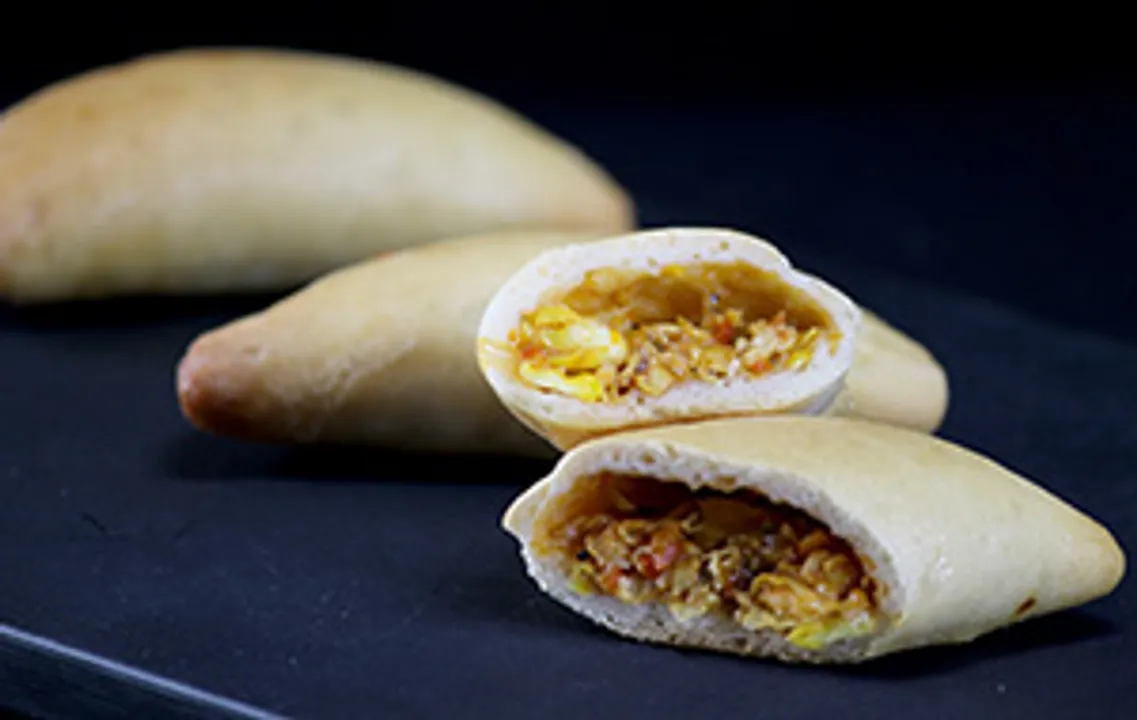 Corn and Capsicum Calzone