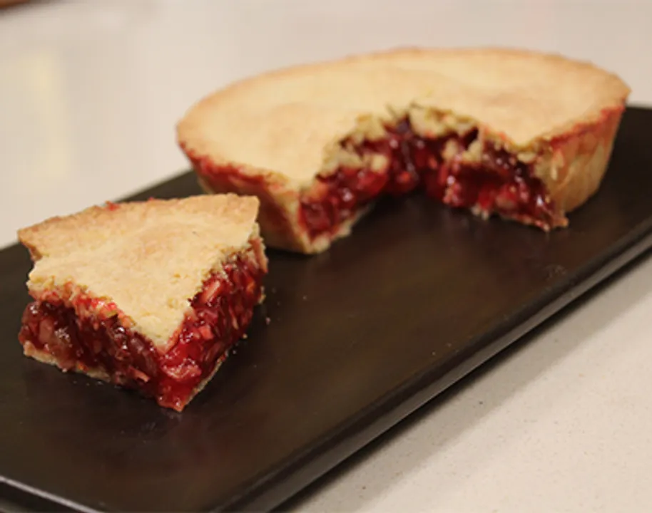 Almond and Jam Polenta Pie