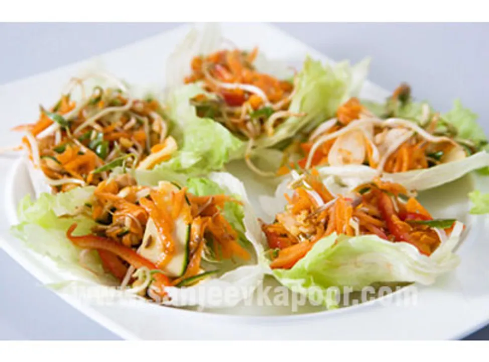 Thai Vegetables In Lettuce Leaf