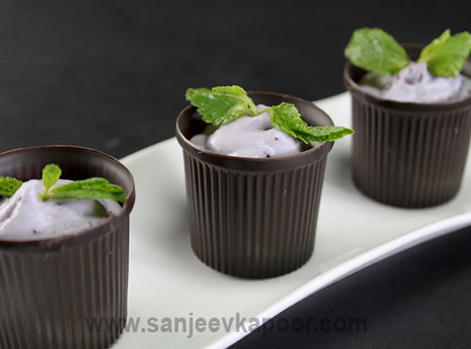 Blueberry Mousse Cups